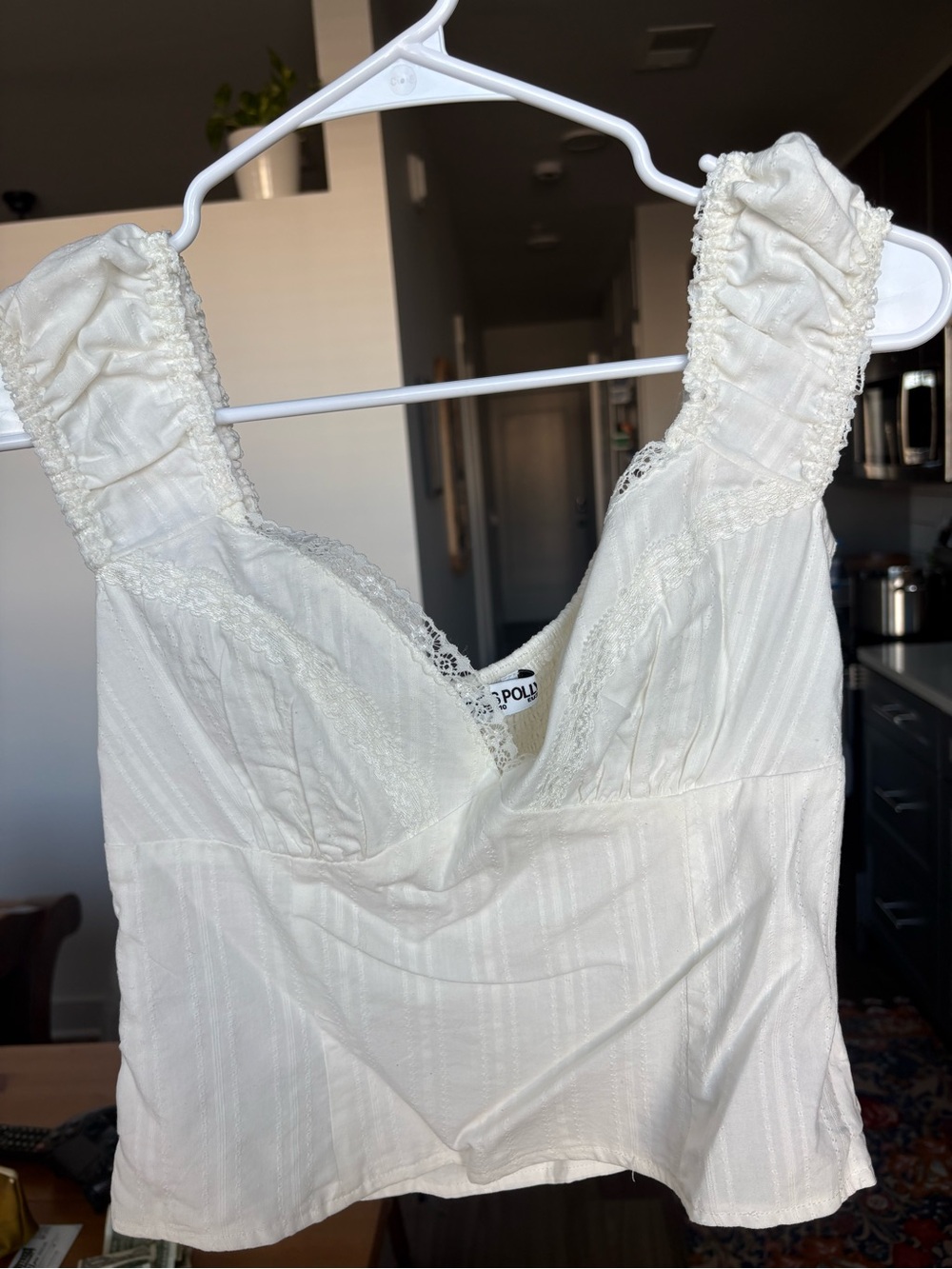 Princess Polly white Lace-Trim Bustier Cami